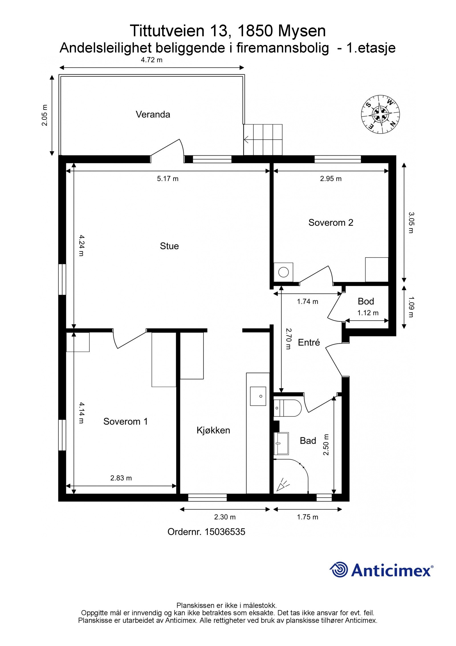 Plantegning - Målsatt Galleribilde