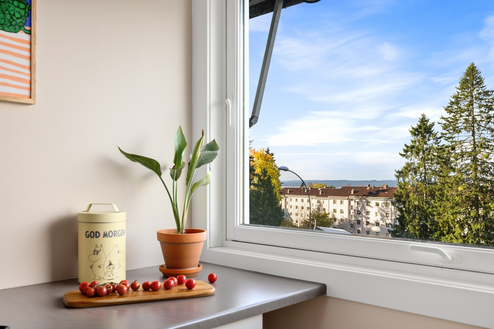 Utsikten fra kjøkkenvindu er verdt å oppleve Galleribilde