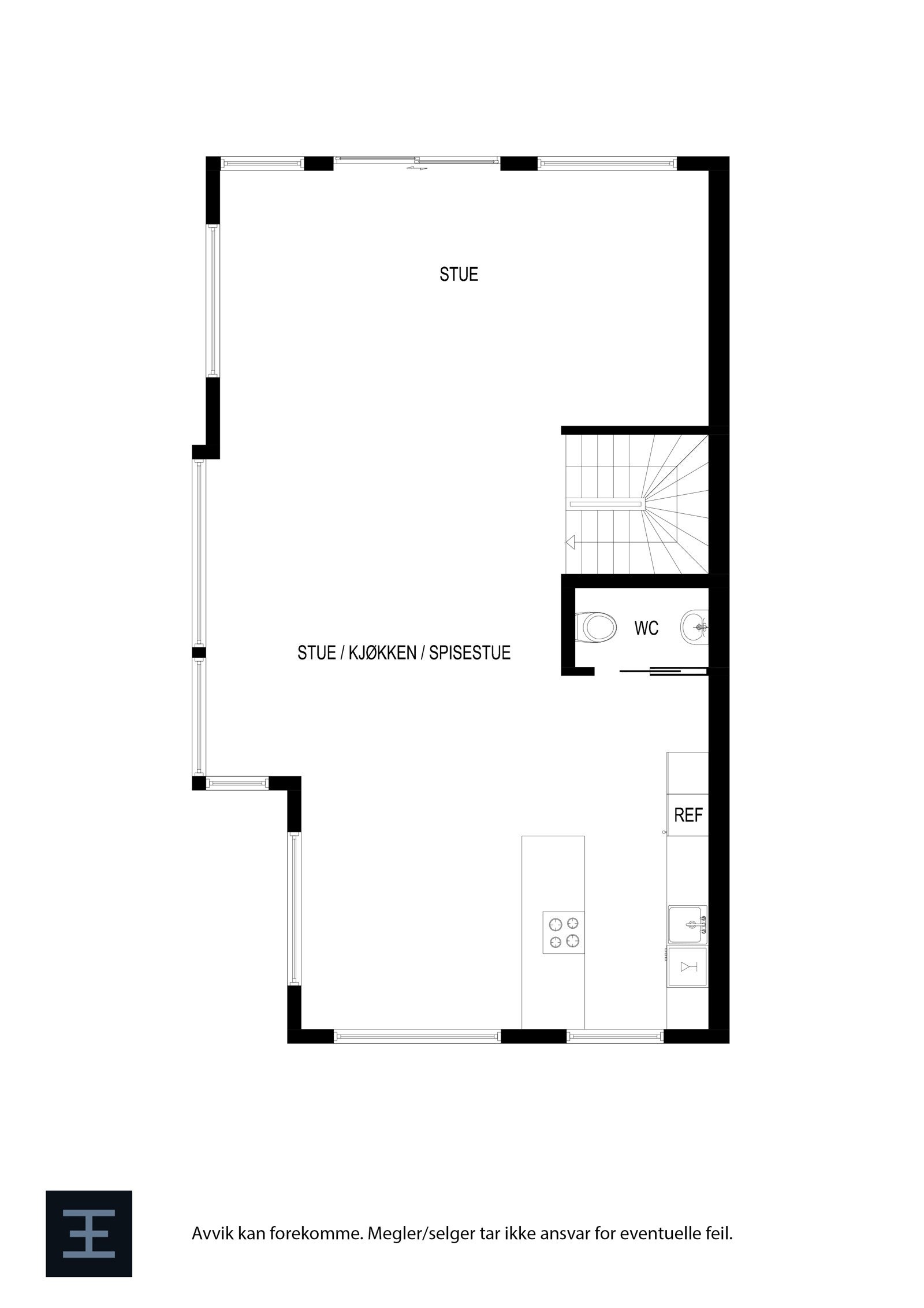 Plantegning - 1.etg. Galleribilde