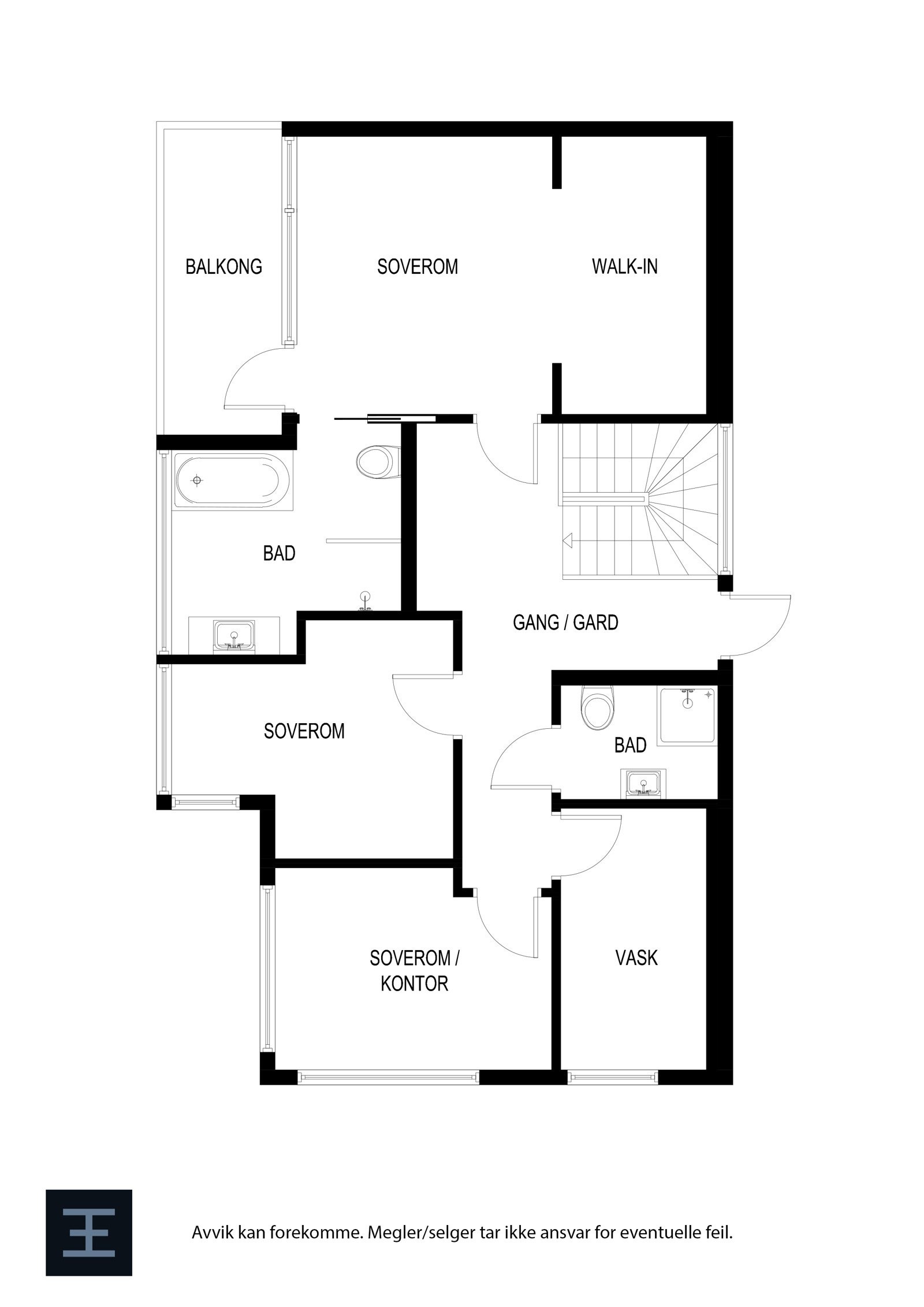 Plantegning - 2.etg. Galleribilde