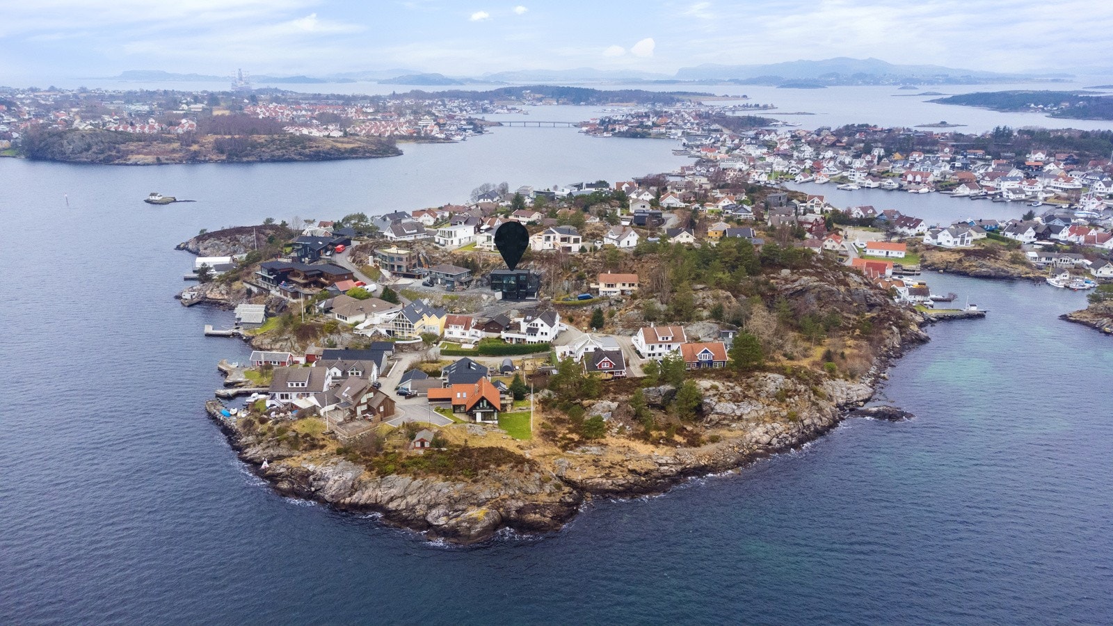 Boligen sett fra luften. Galleribilde
