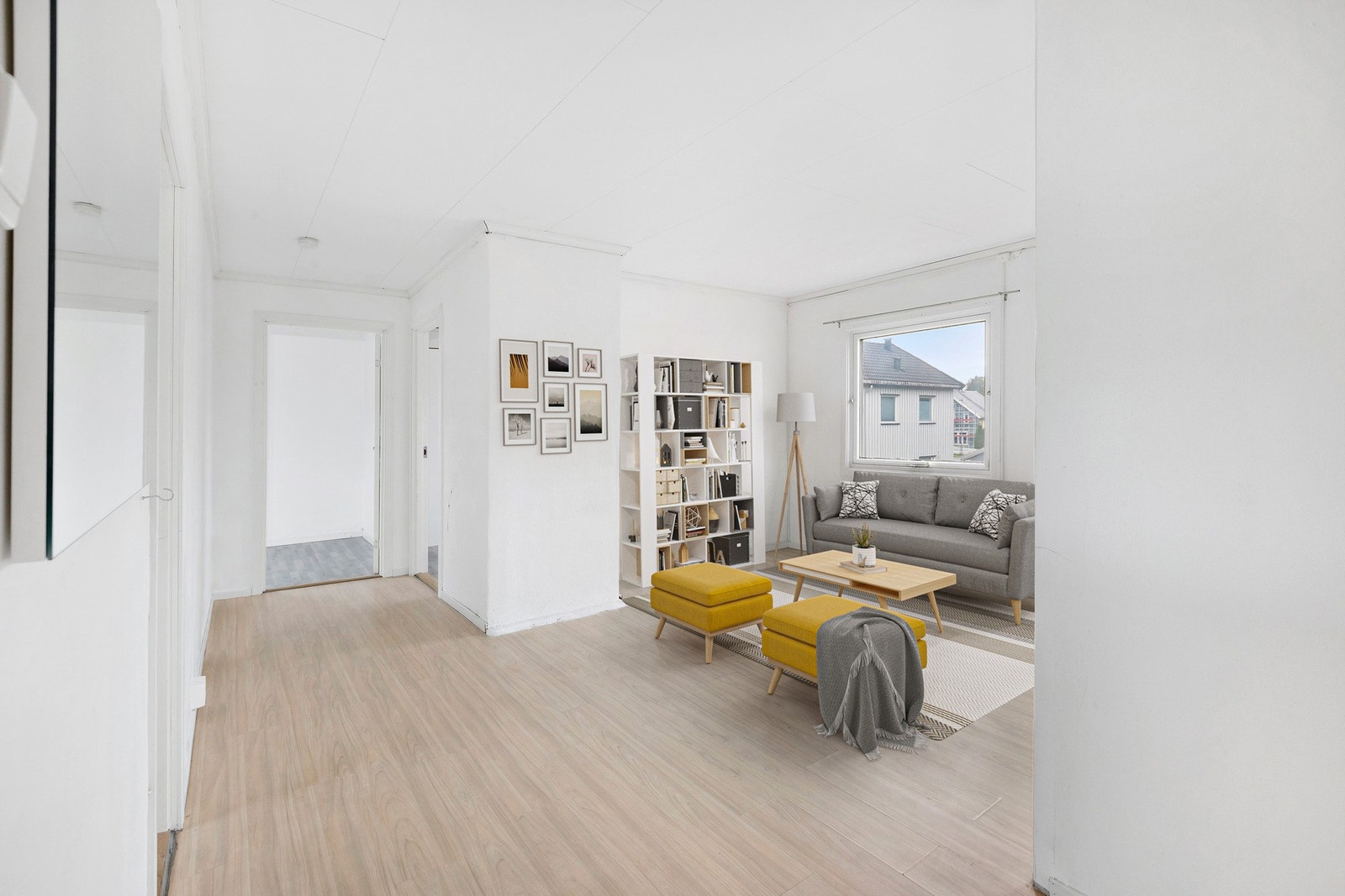 Velkommen inn til en lys og pen stue Galleribilde