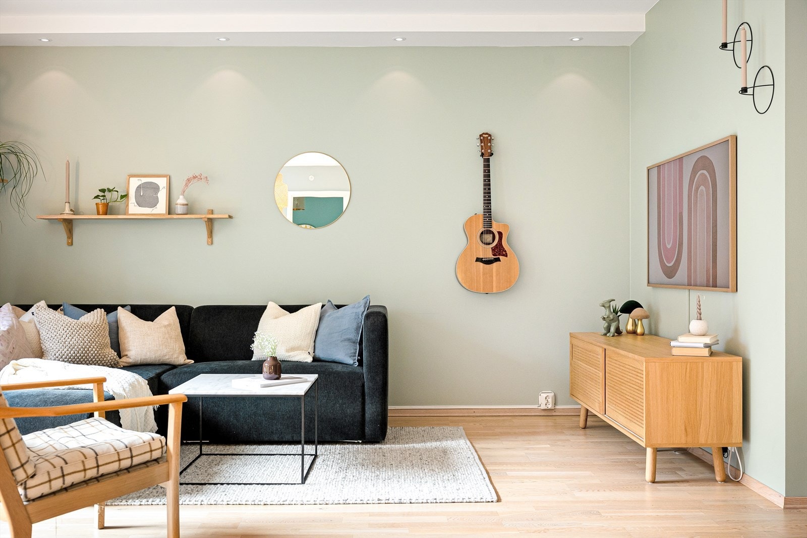 De rene flatene på veggene byr på gode muligheter til å sette sitt eget preg. Galleribilde