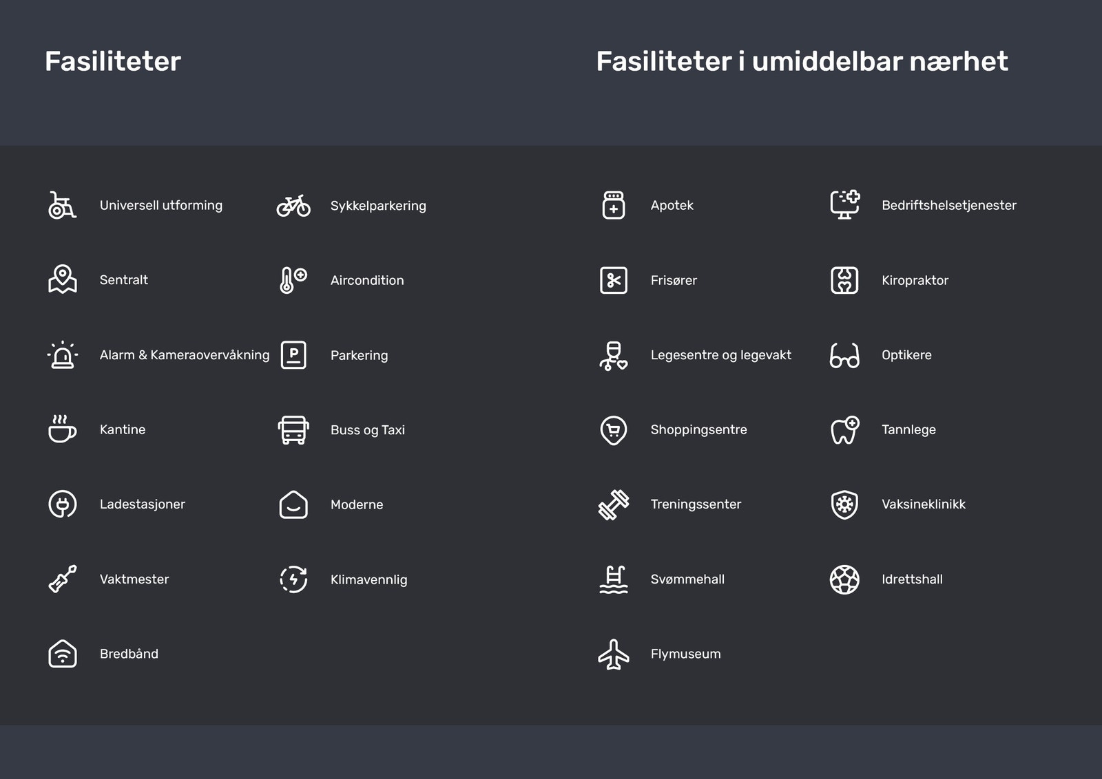 Fasiliteter Galleribilde