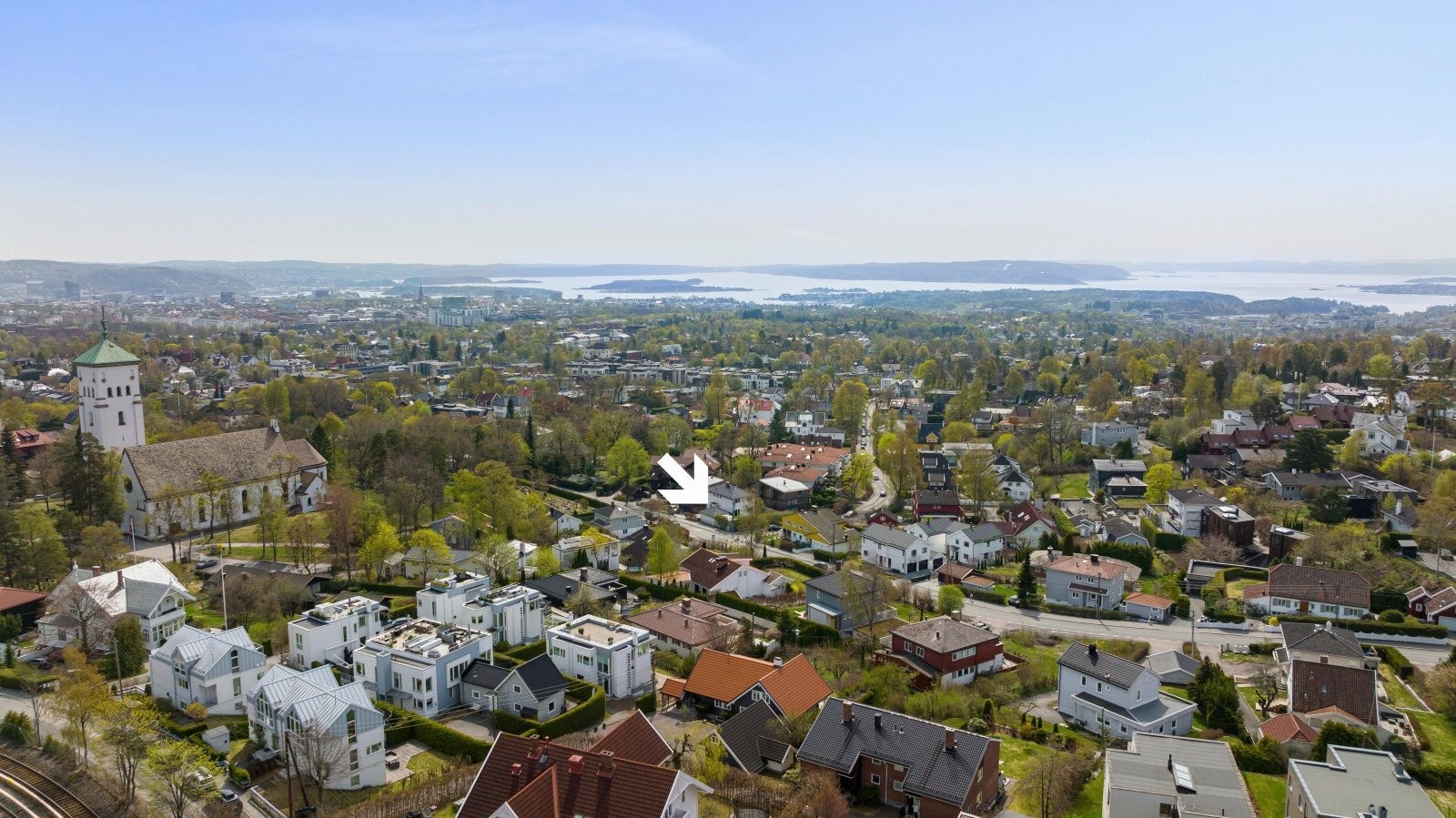 Dronebilde av fra nabolaget! Galleribilde