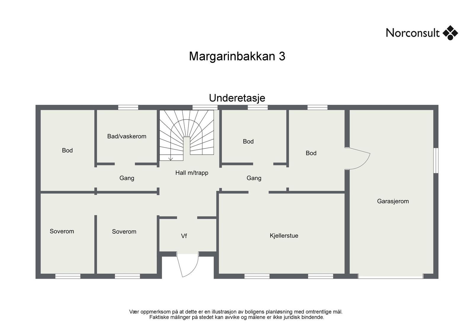 Planskisse underetasje Galleribilde
