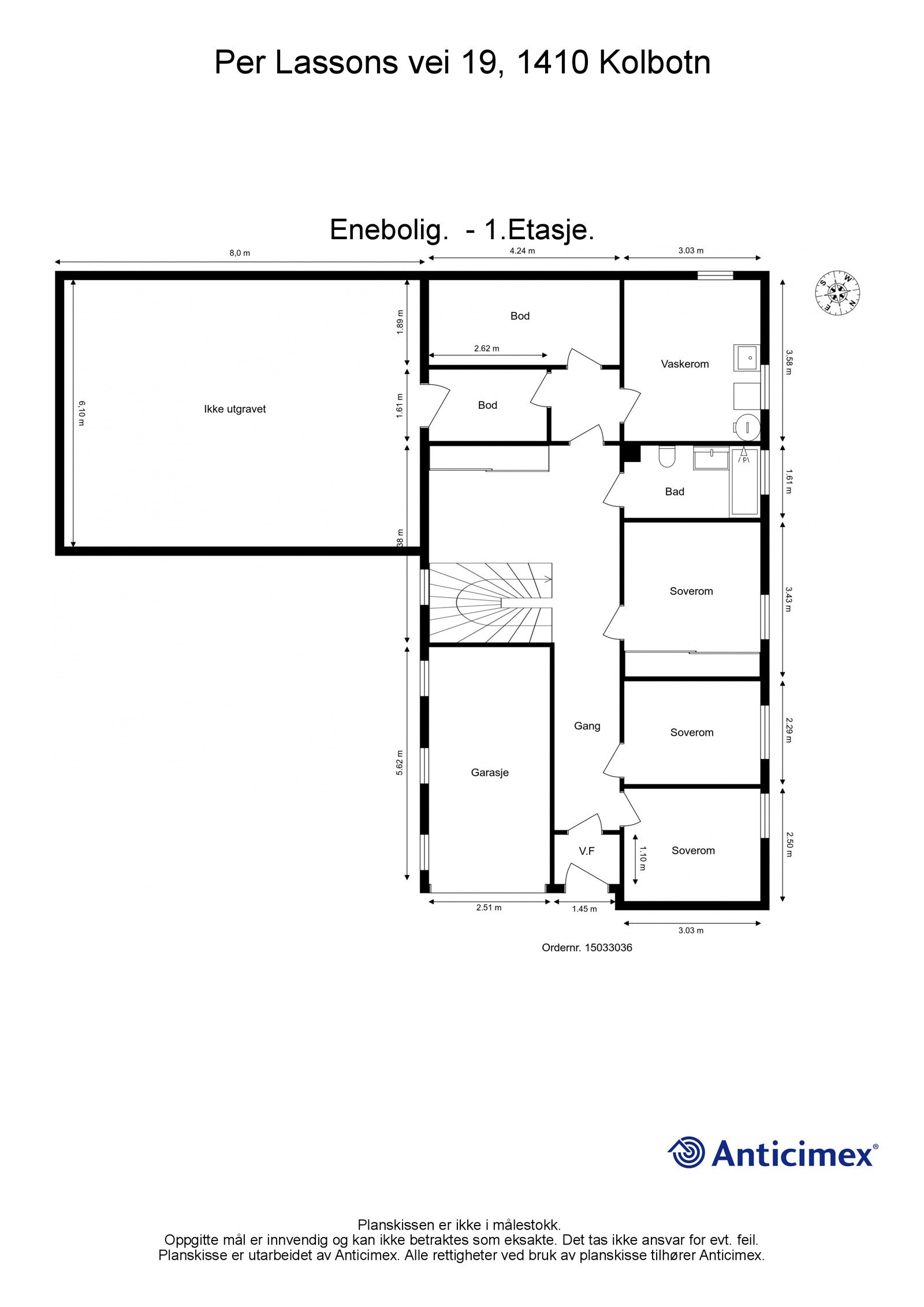 Planløsning sokkeletasje Galleribilde