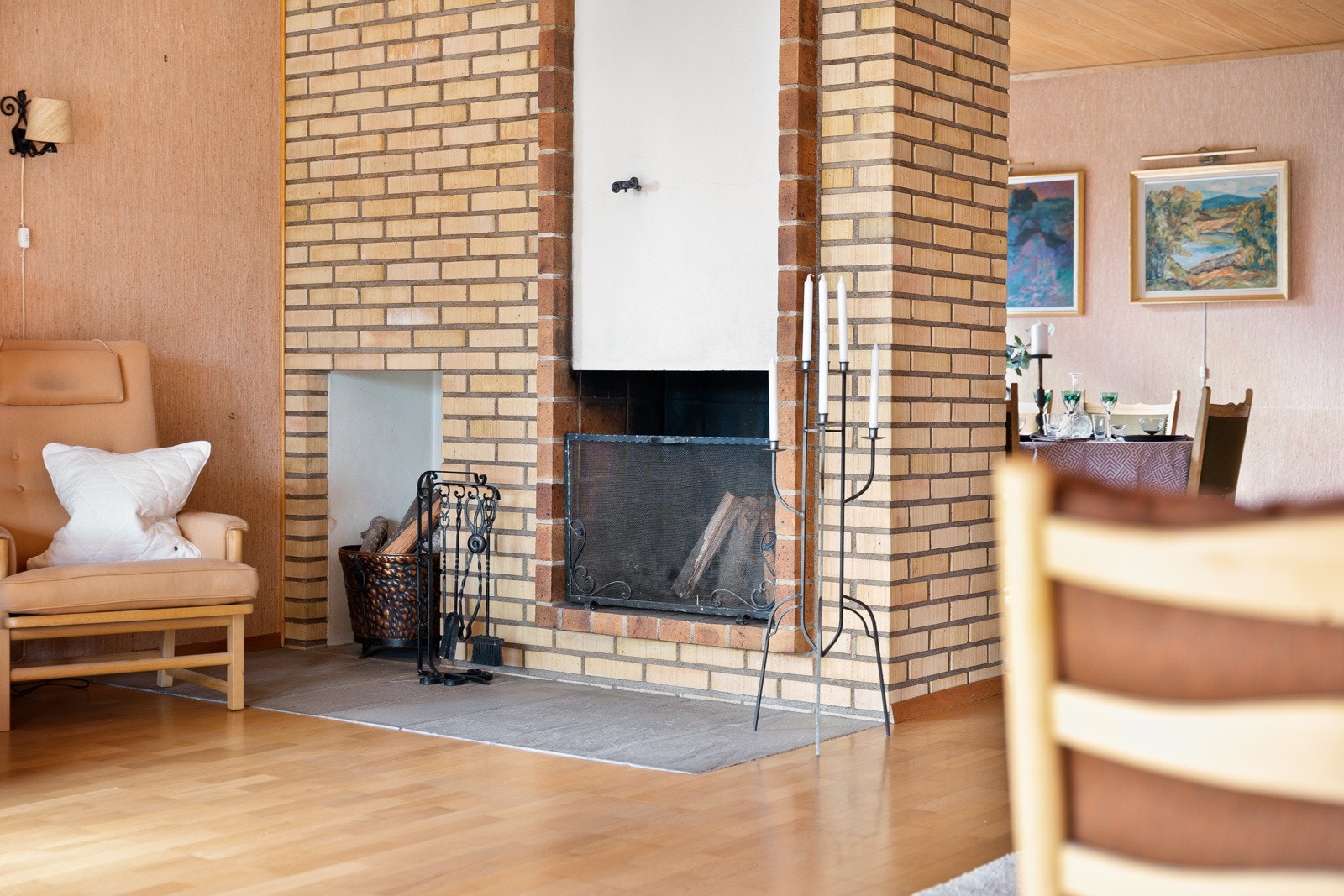 Et hyggelig peishjørne Galleribilde