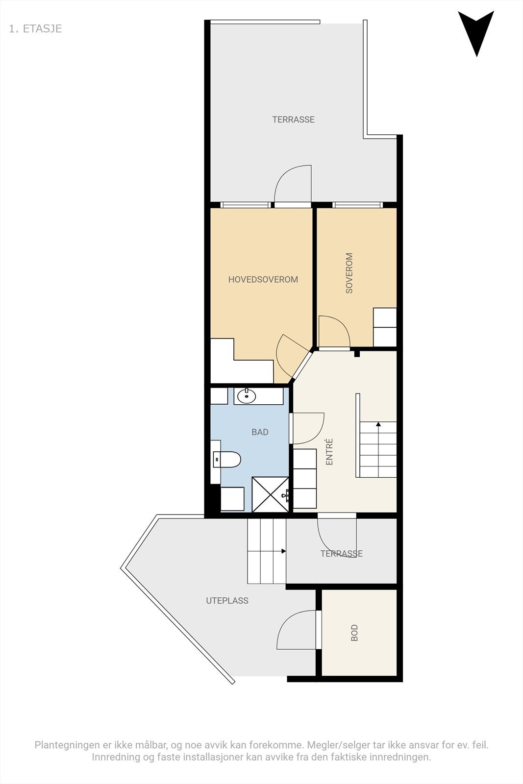 Plantegning 1. etasje. Galleribilde