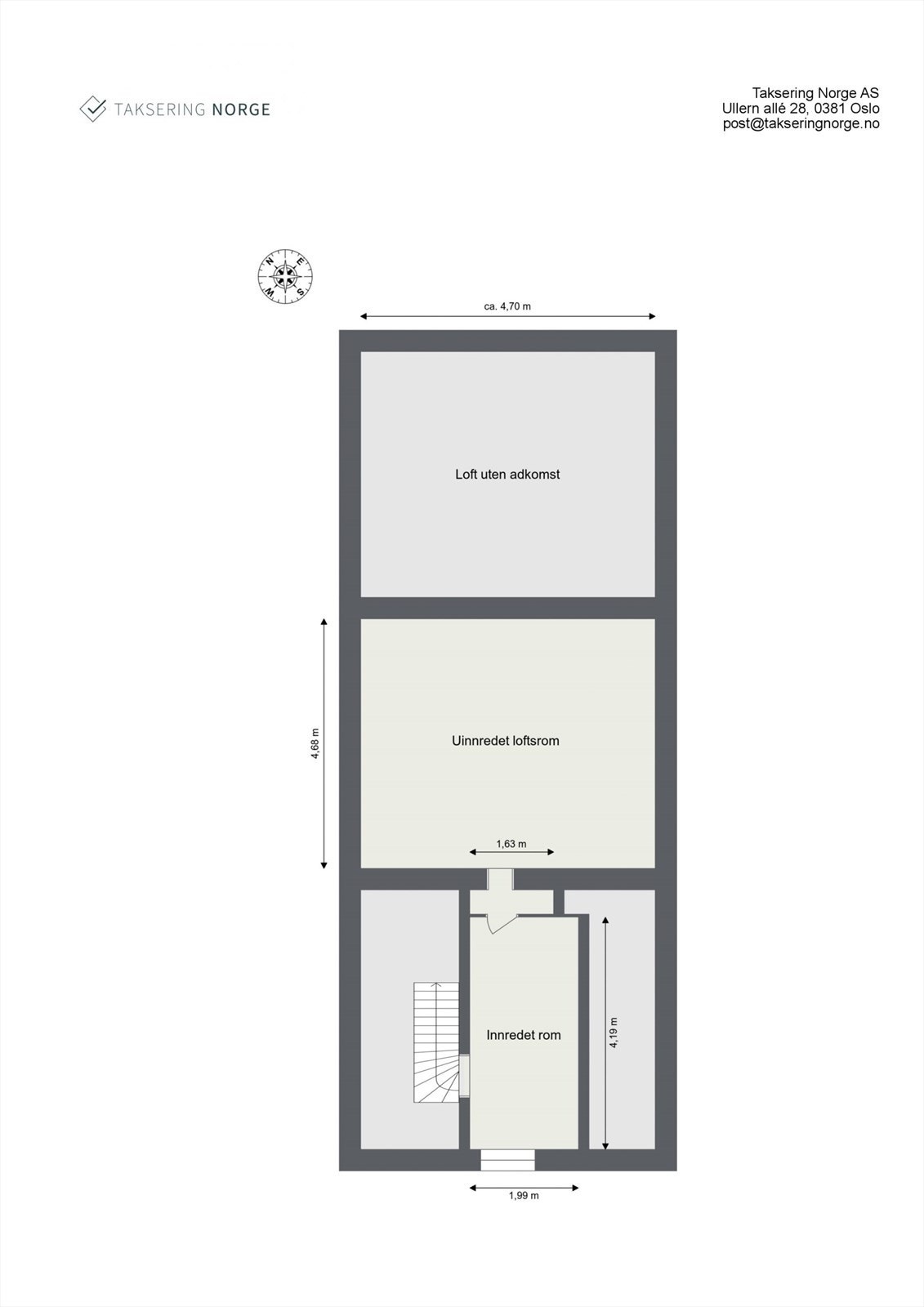 Plantegning - Loftsetasje Galleribilde