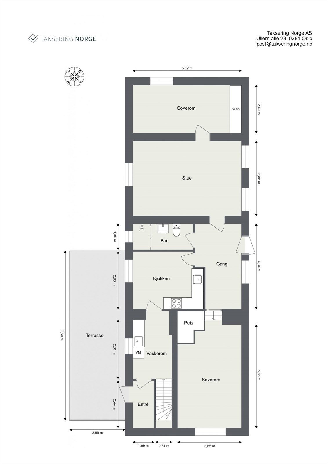 Plantegning 1. etasje Galleribilde