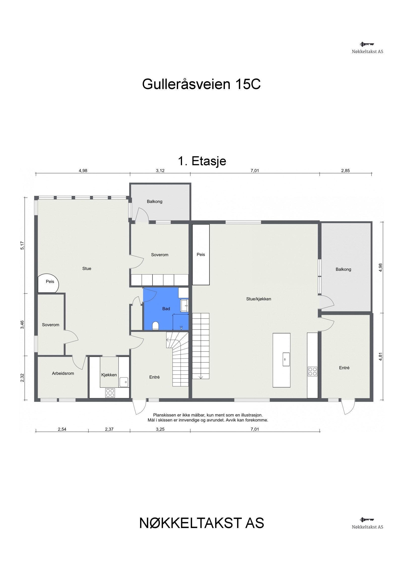 Plantegning første etasje Galleribilde
