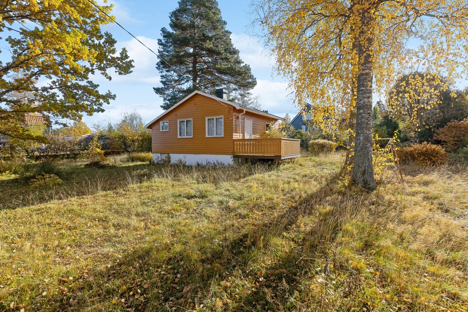 Fritidsbolig beliggende på Åros i et område som er regulert til boligområde. Galleribilde