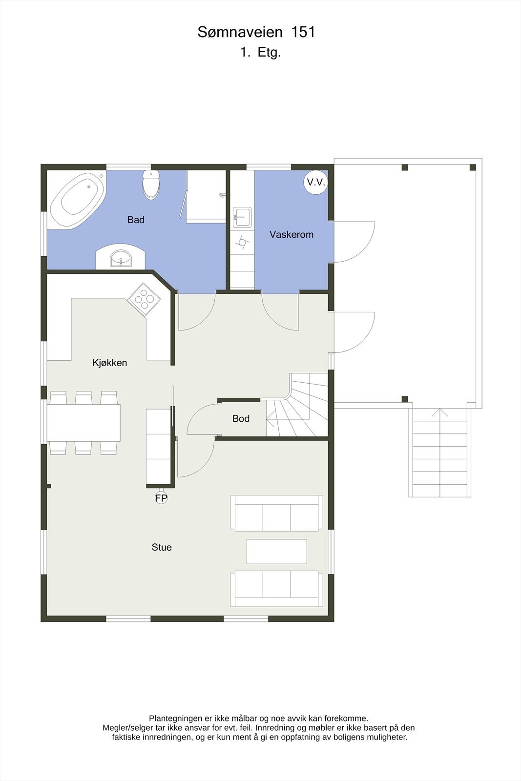 Planskisse 2D - 1.etasje Galleribilde