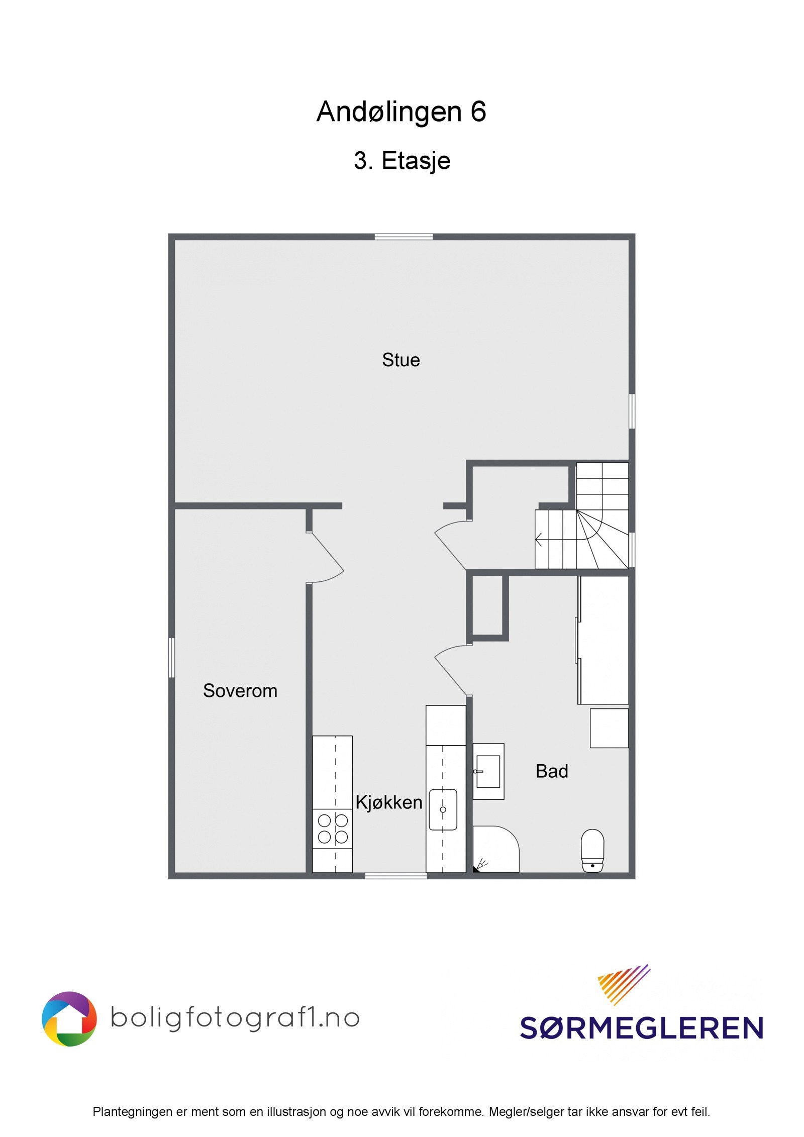 Overiskt over plan 3etg Galleribilde