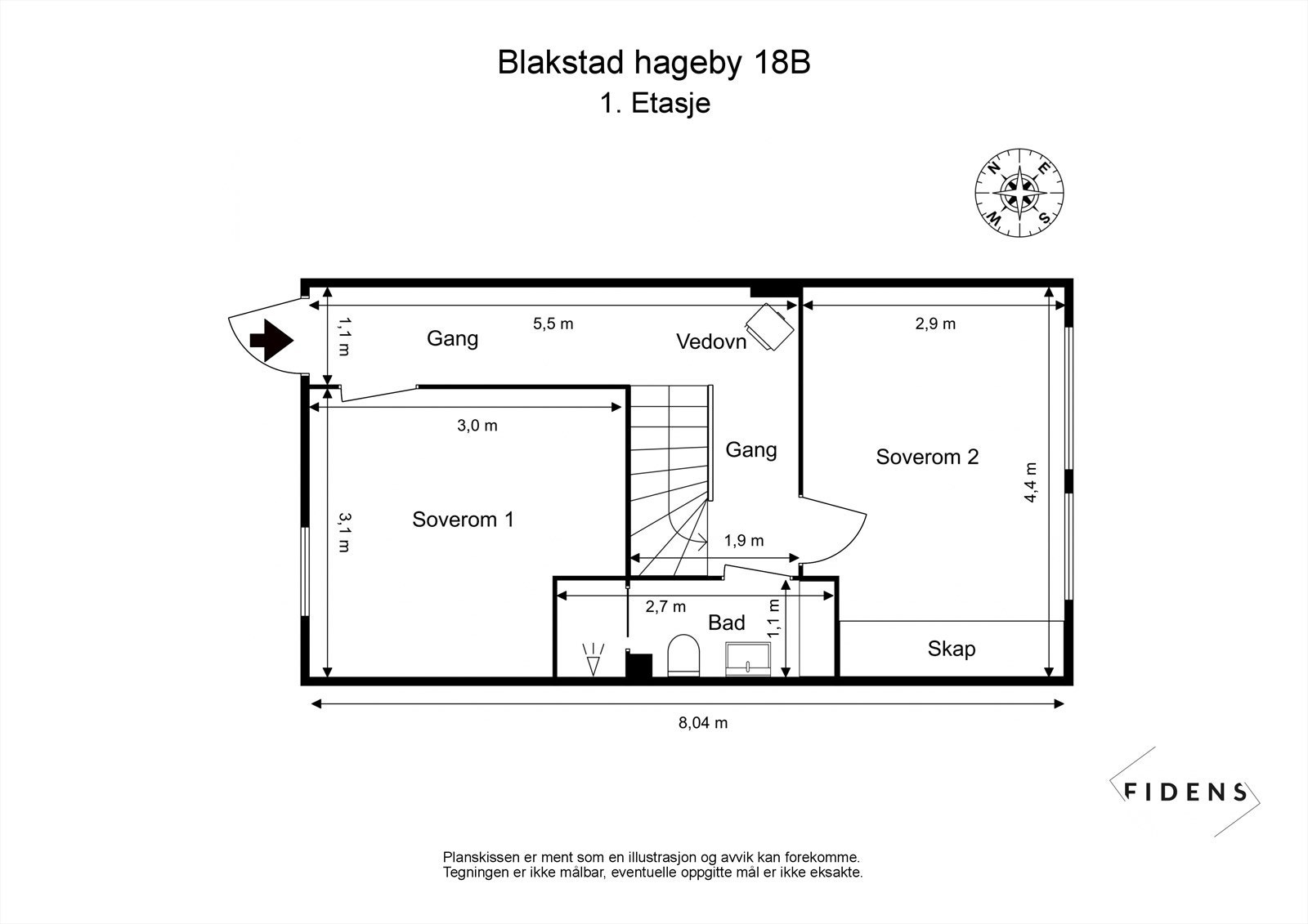 Plantegning 1. etasje. Galleribilde