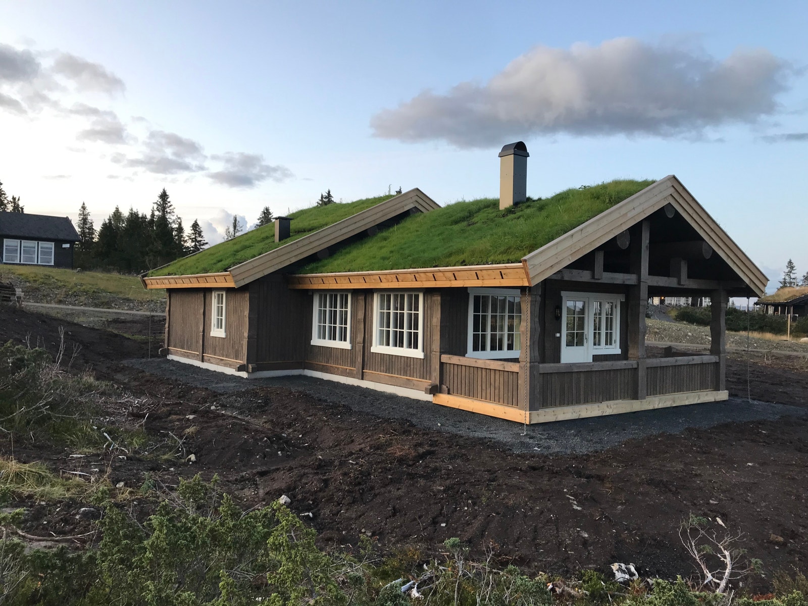 Bilde av tidligere oppført hytte på Sjusjøen Galleribilde