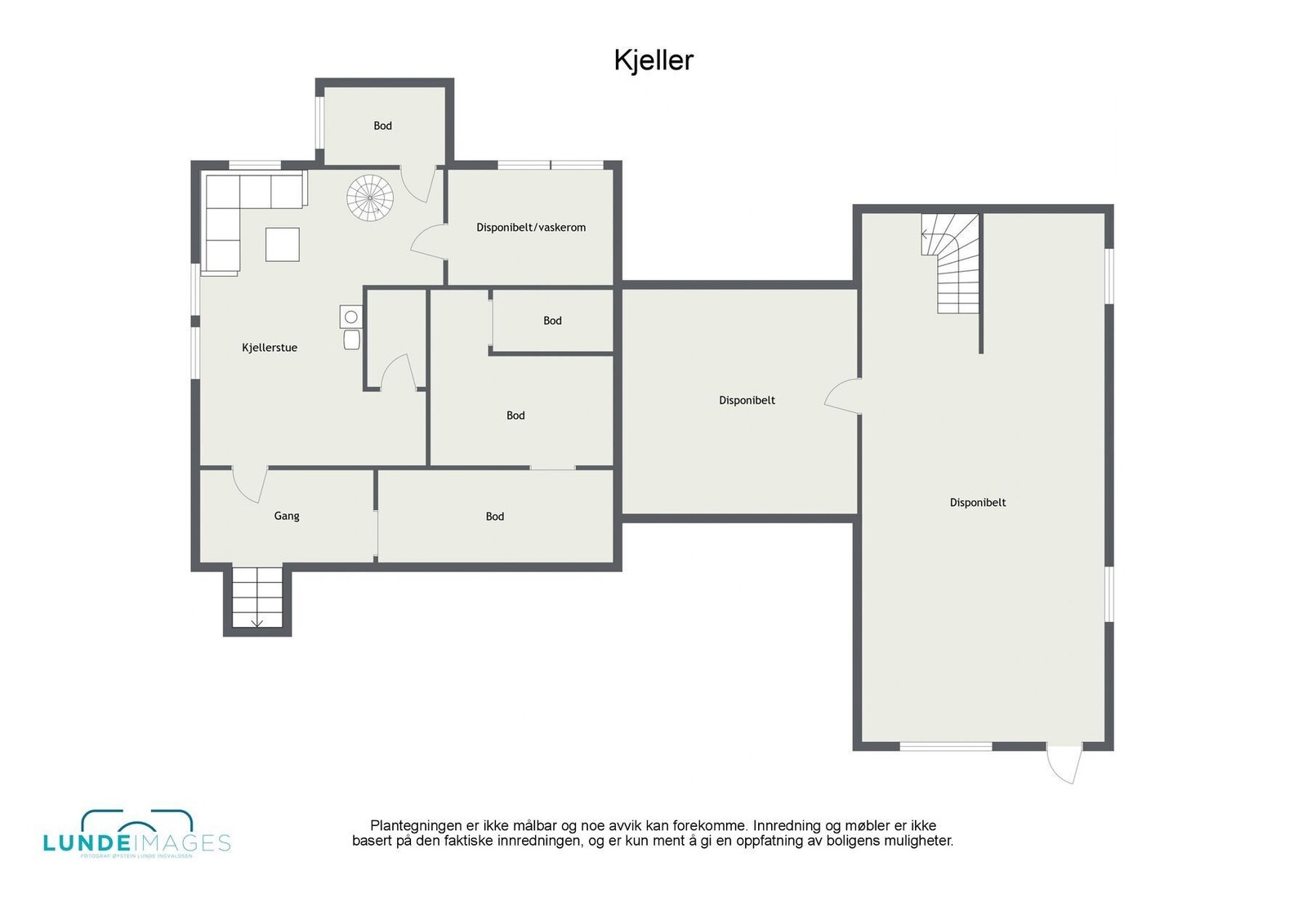 Plantegning underetasje - ikke målbar Galleribilde