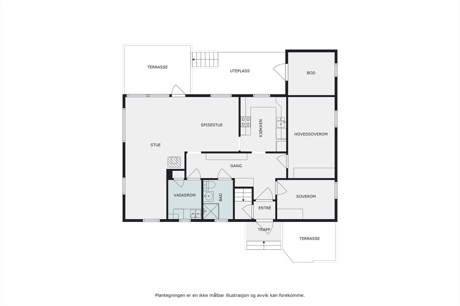 Plantegning av hovedplan Galleribilde