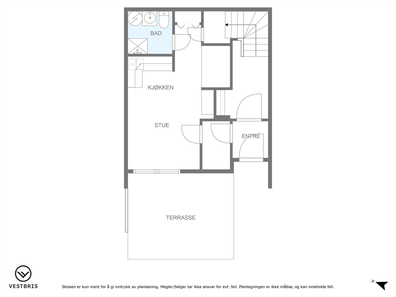 Plantegning 1.etasje Galleribilde