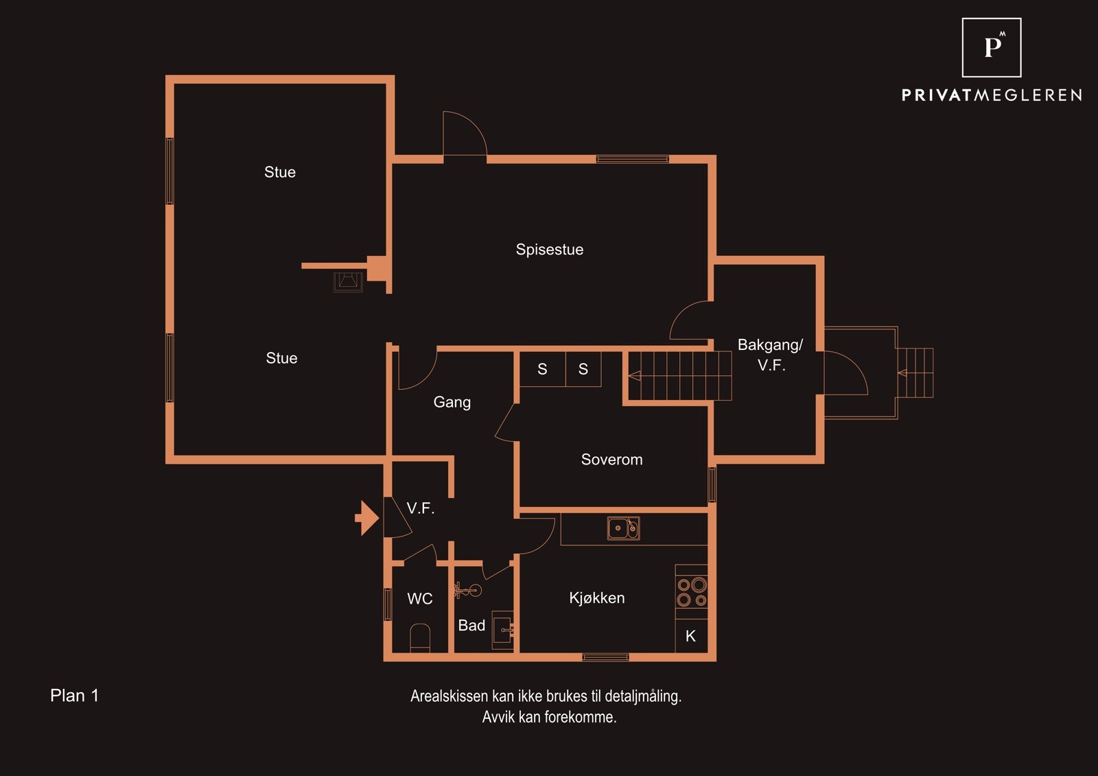 Plantegning av 1. etg. Galleribilde