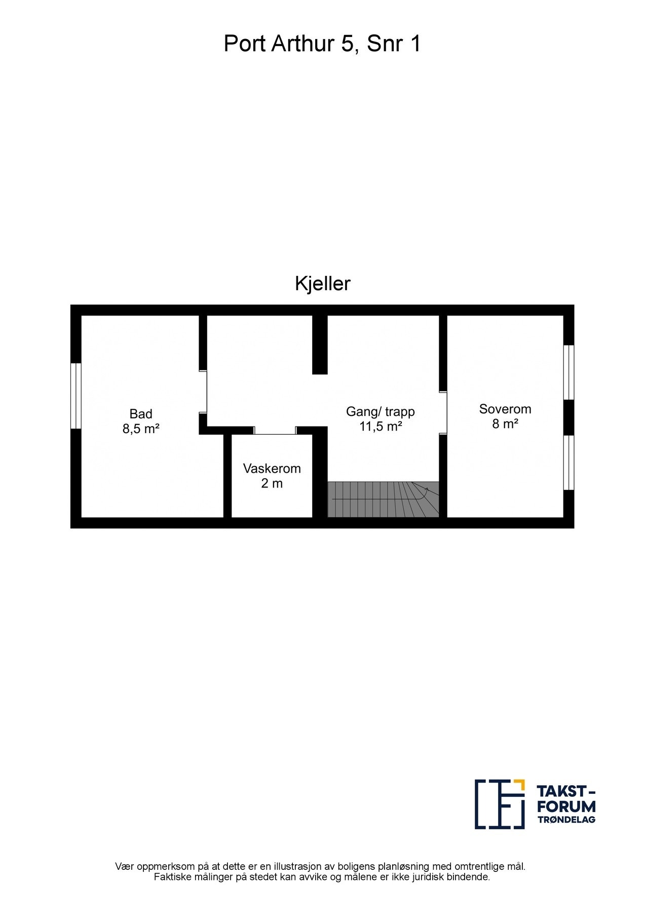 Planskisse kjeller. Galleribilde