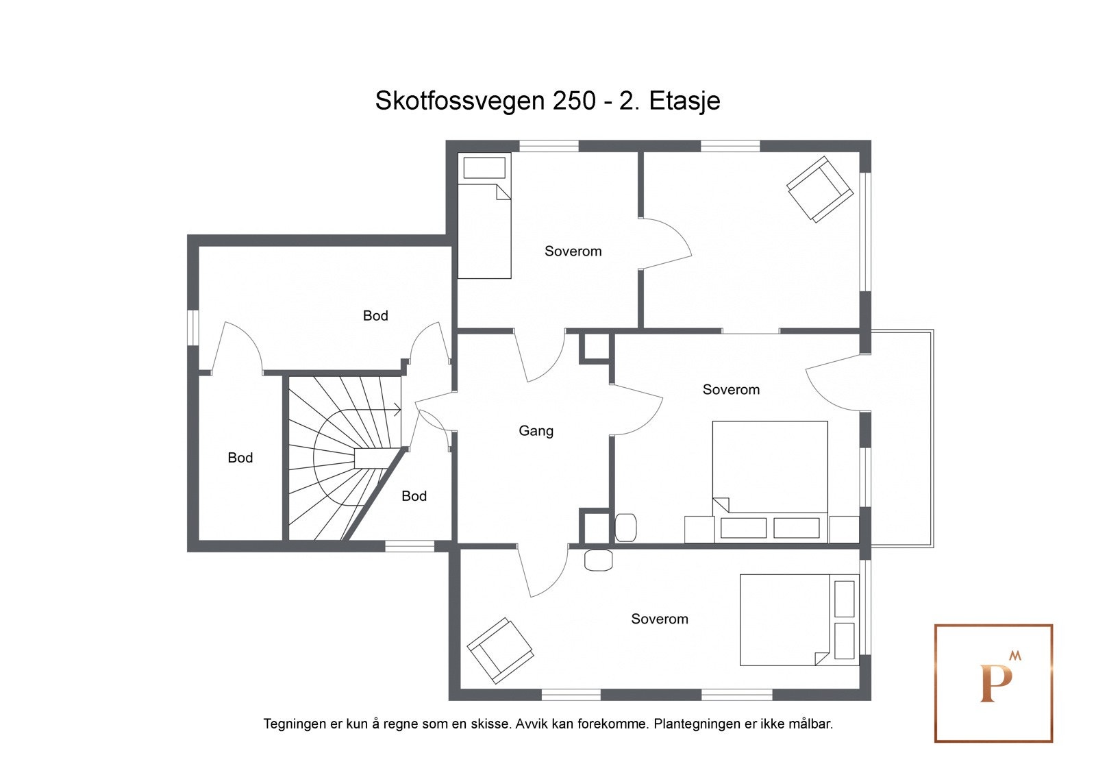Plantegning 2.etg. Galleribilde