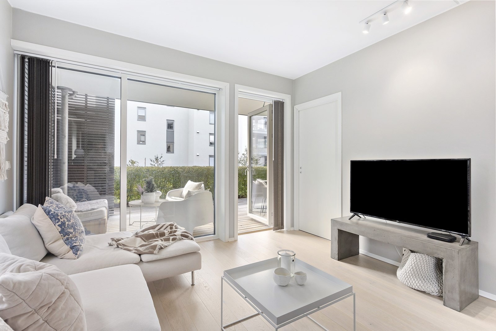 Lys og delikat stue som har en god atmosfære. Galleribilde