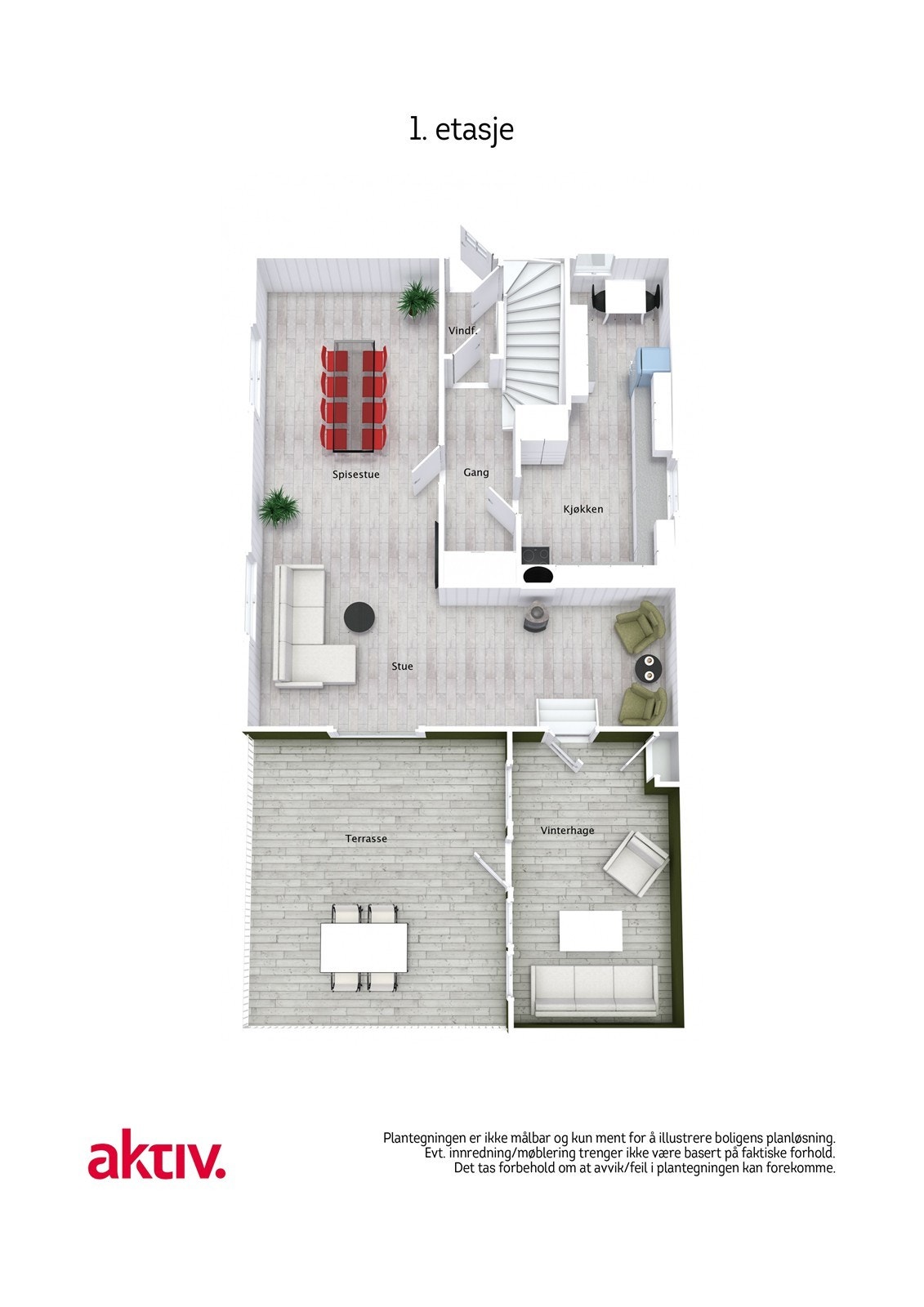 Plantegning 1. etg. Galleribilde