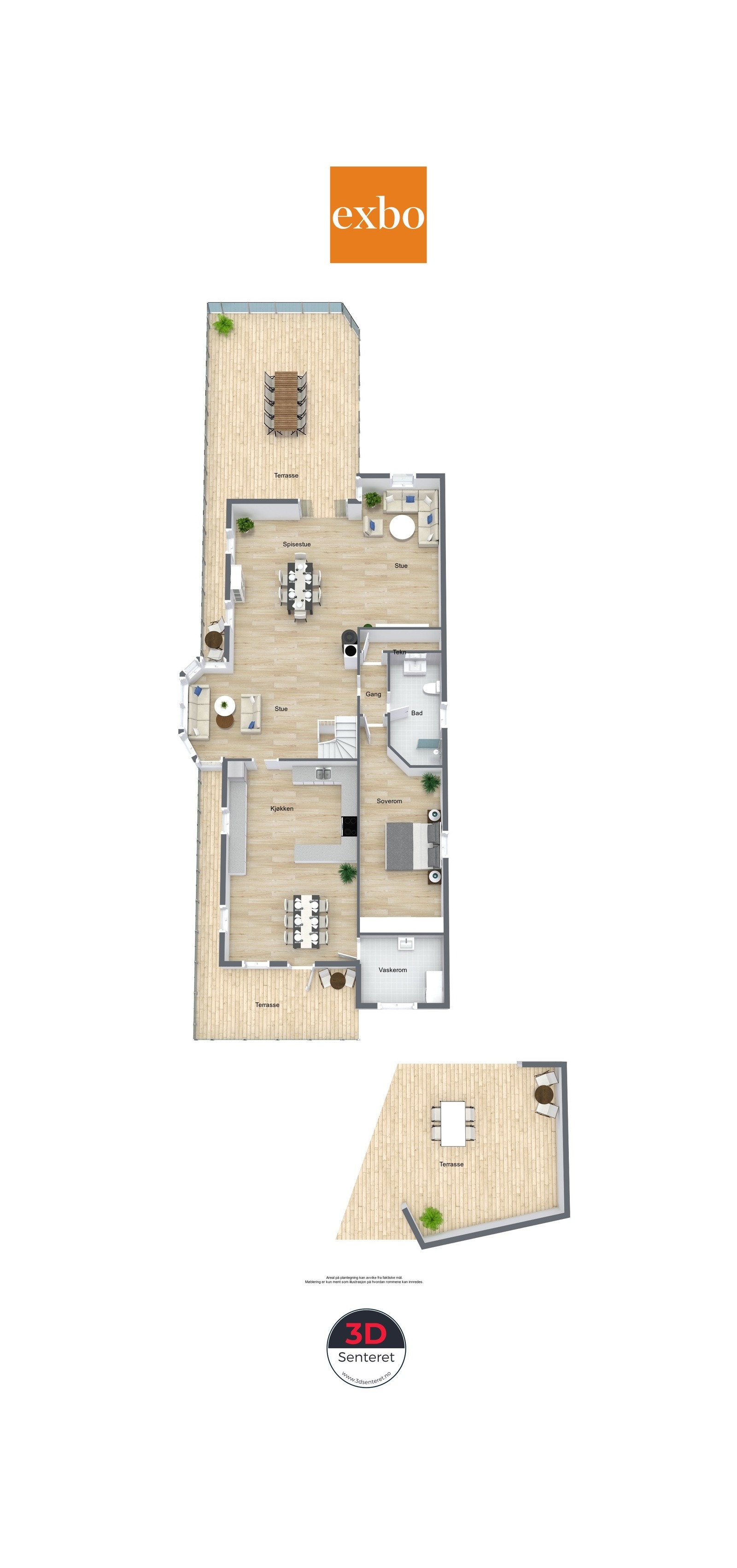 Plantegning hovedetasjen. Galleribilde