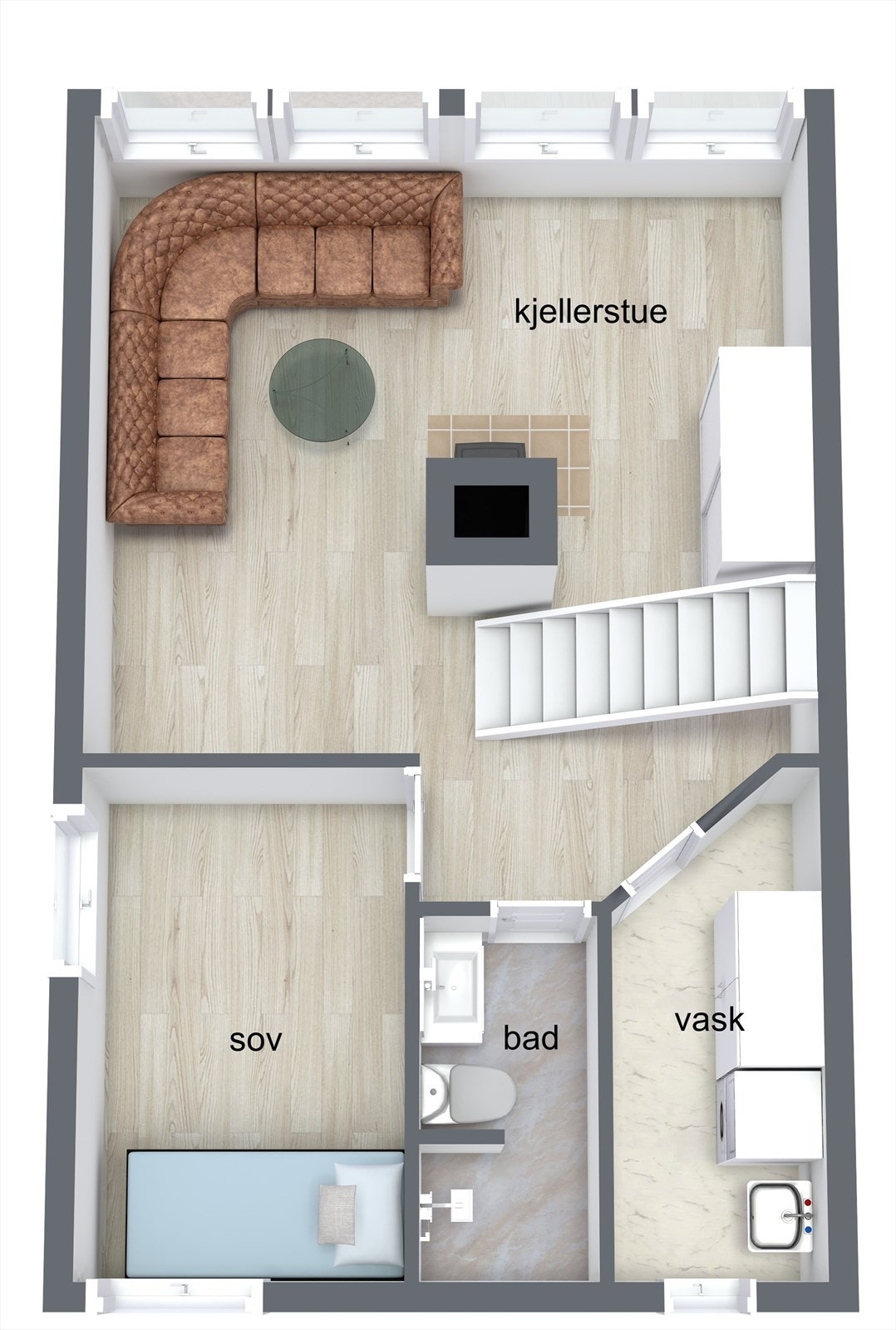 Kjelleretasje. Galleribilde