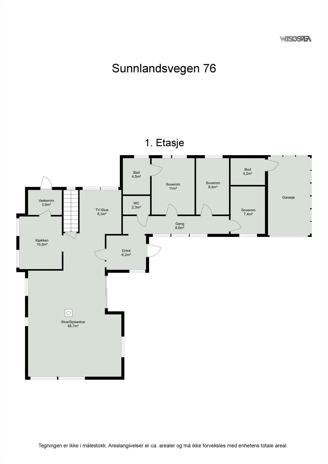 Floorplan letterhead - Sunnlandsvegen 76 - 1. Etasje - 2D Floor Plan (4).jpg Galleribilde