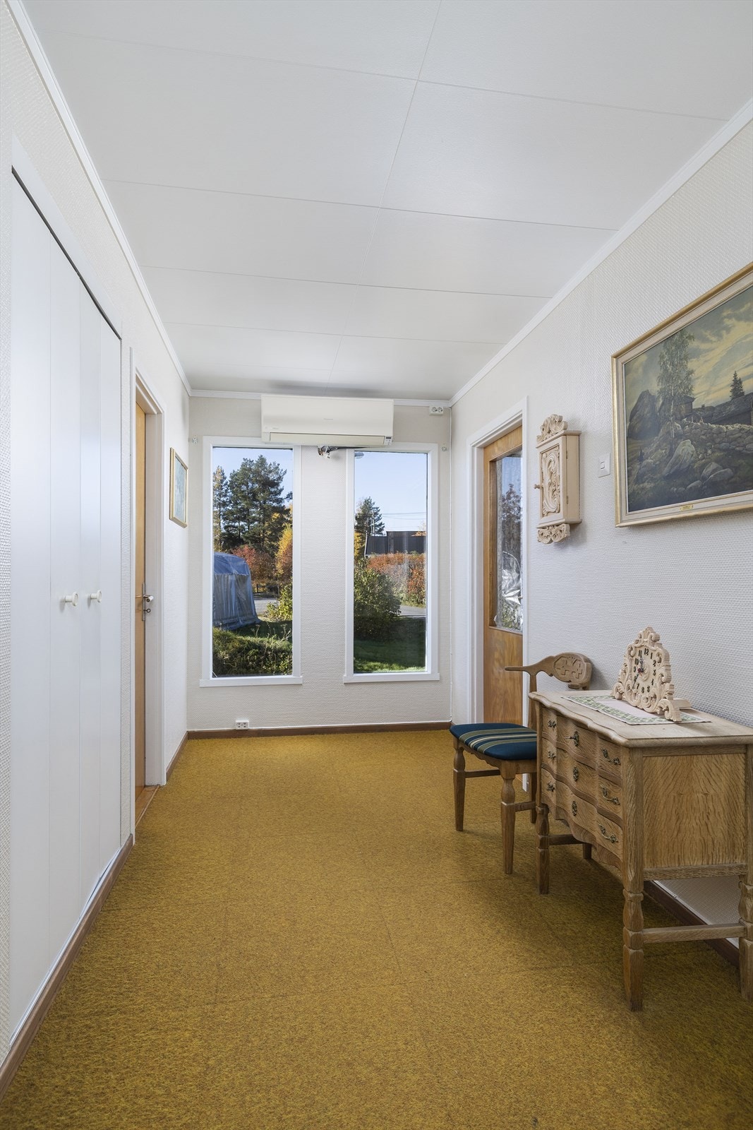 I fordelingsgang er det installert varmepumpe. Galleribilde