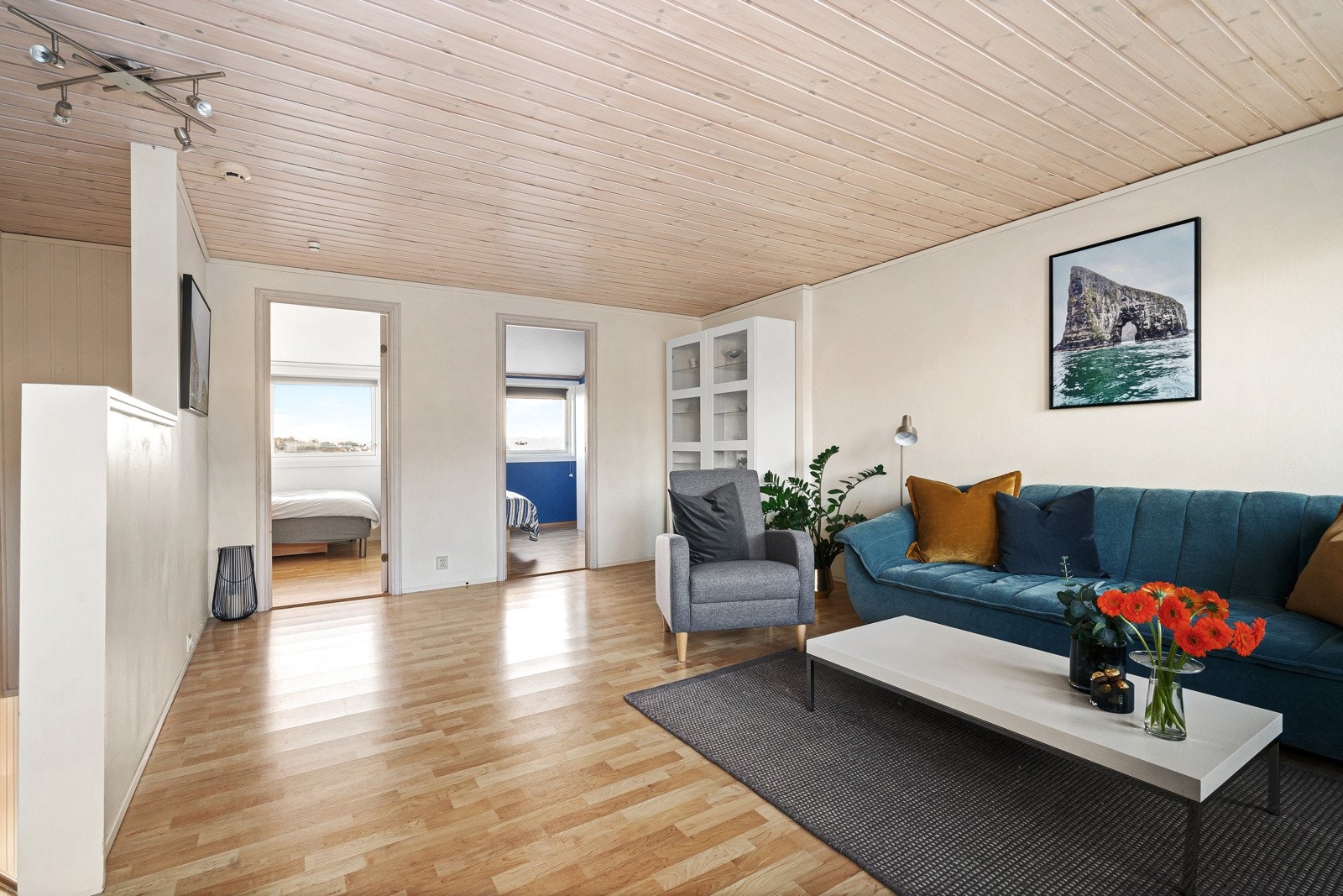 Mulighet for å åpne tak i stue for å få full takhøyde. Galleribilde