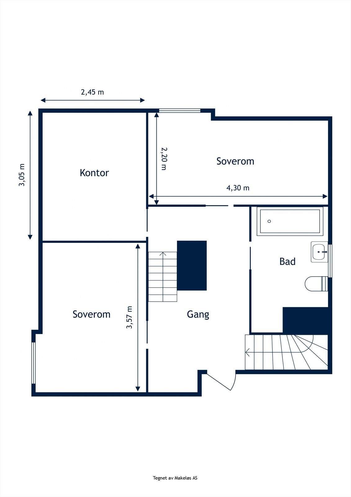 Plantegning loft. Galleribilde