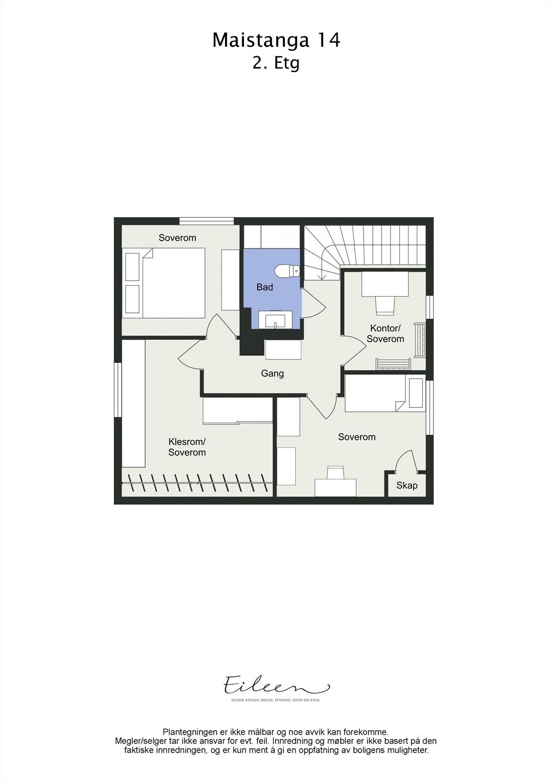 Plantegning 2 etasje Galleribilde