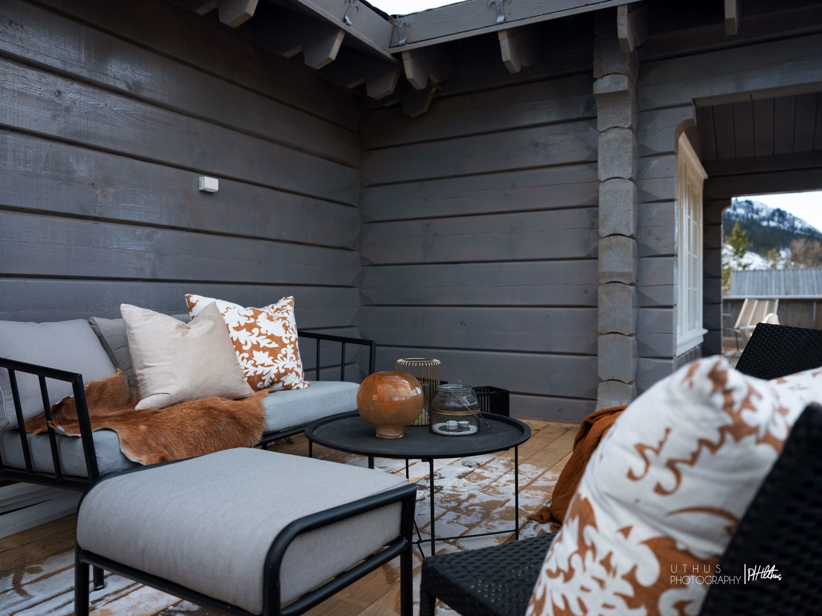 Terrasse. (Bildet er fra tilsvarende hytte) Galleribilde