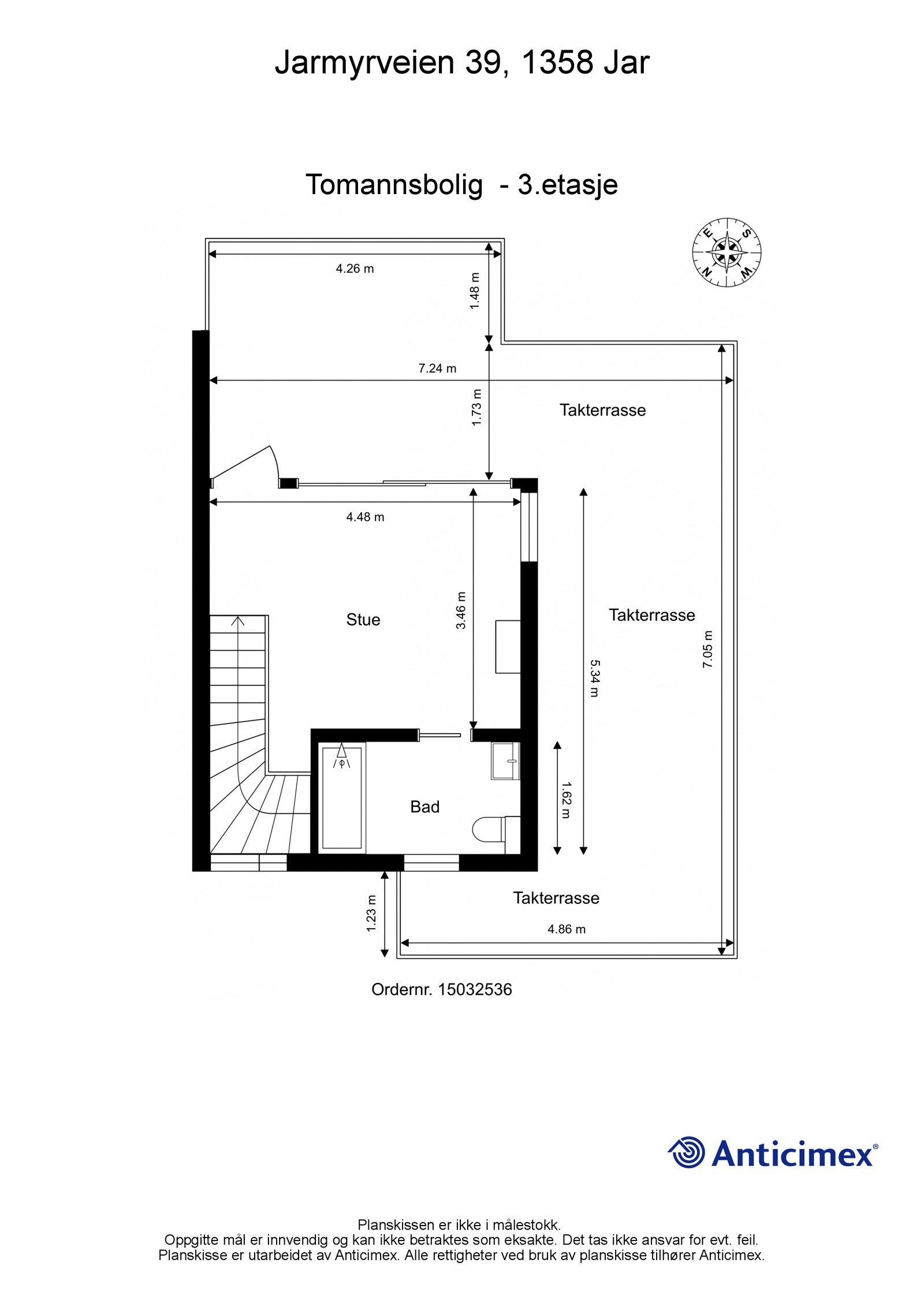 Plantegning 3. etasje. Galleribilde