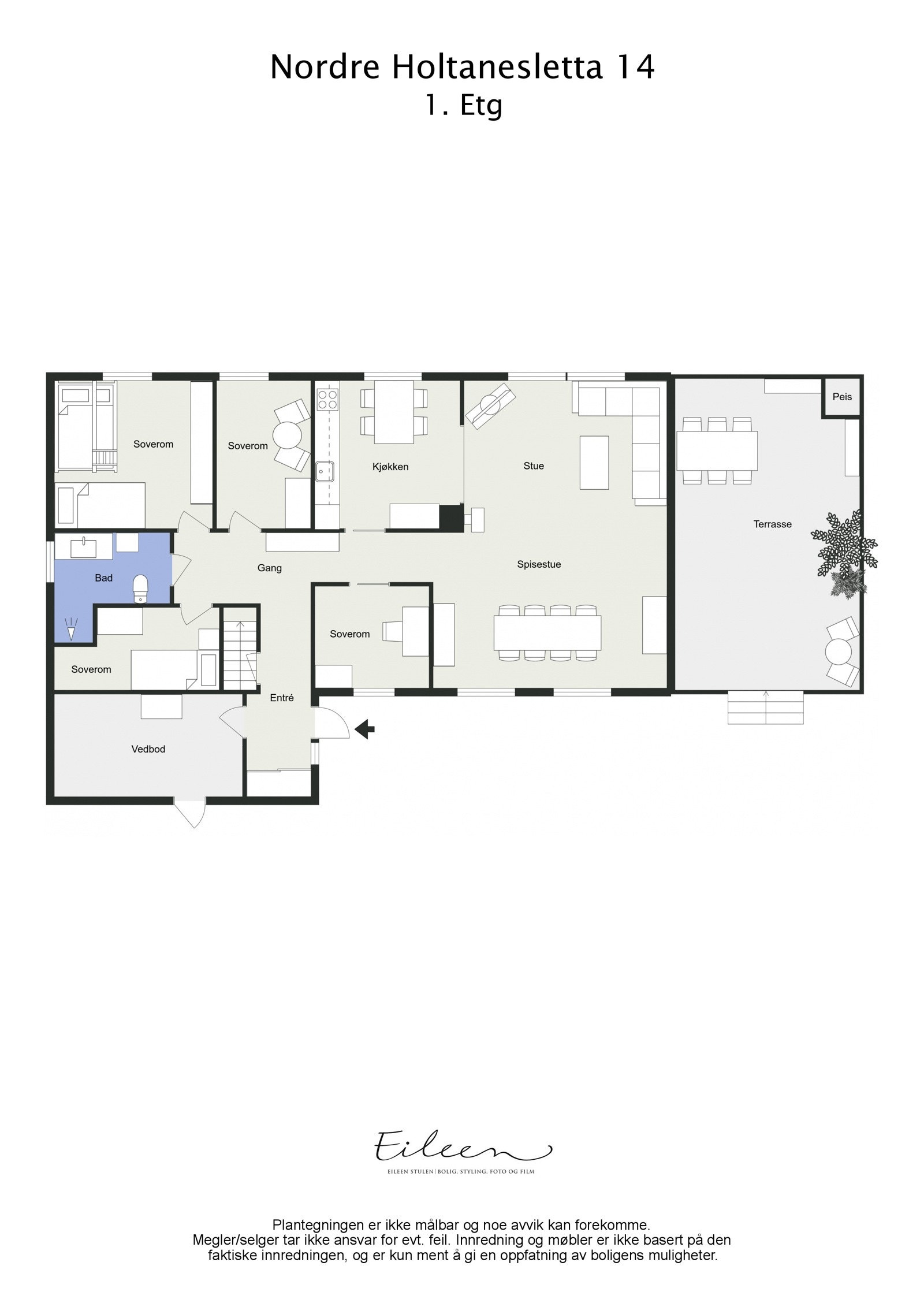 Plantegning 1. etasje Galleribilde