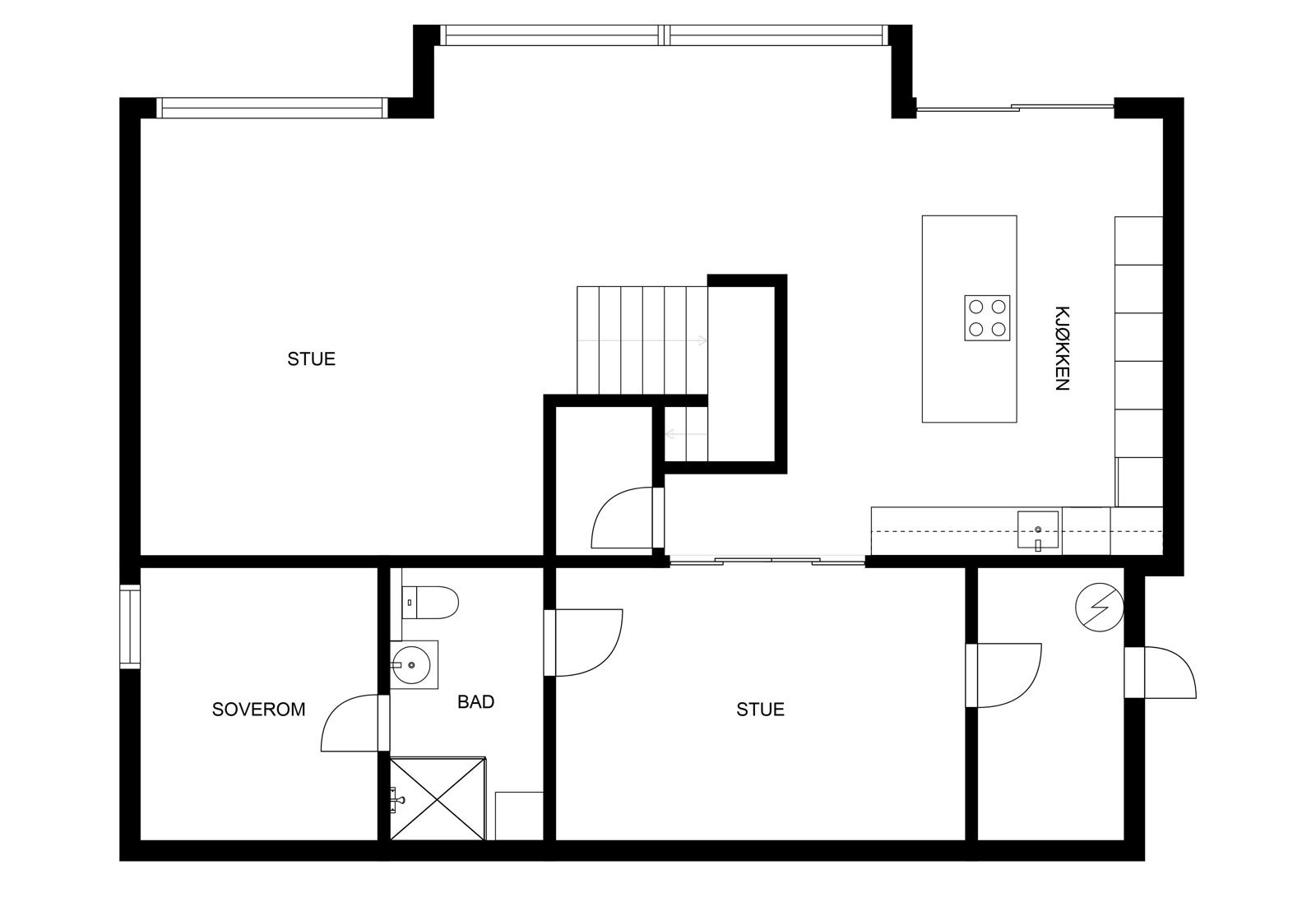 Plantegning underetasjen Galleribilde