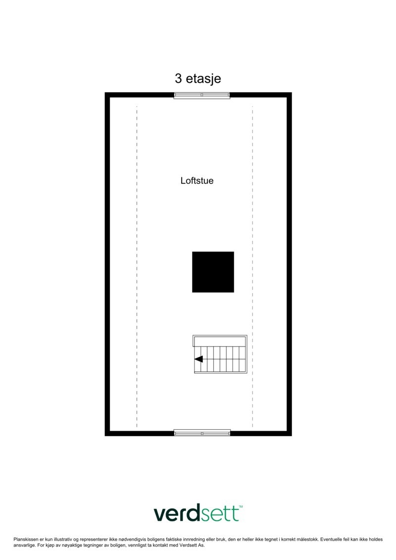 Planteikning 3. etasje. Galleribilde