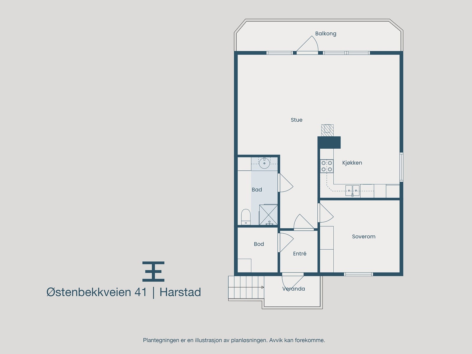 Plantegning utleiedel Galleribilde