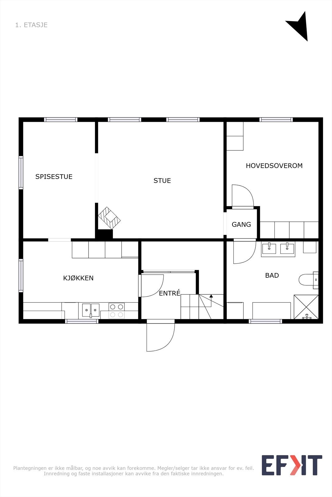 Planskisse - 1. etasje Galleribilde