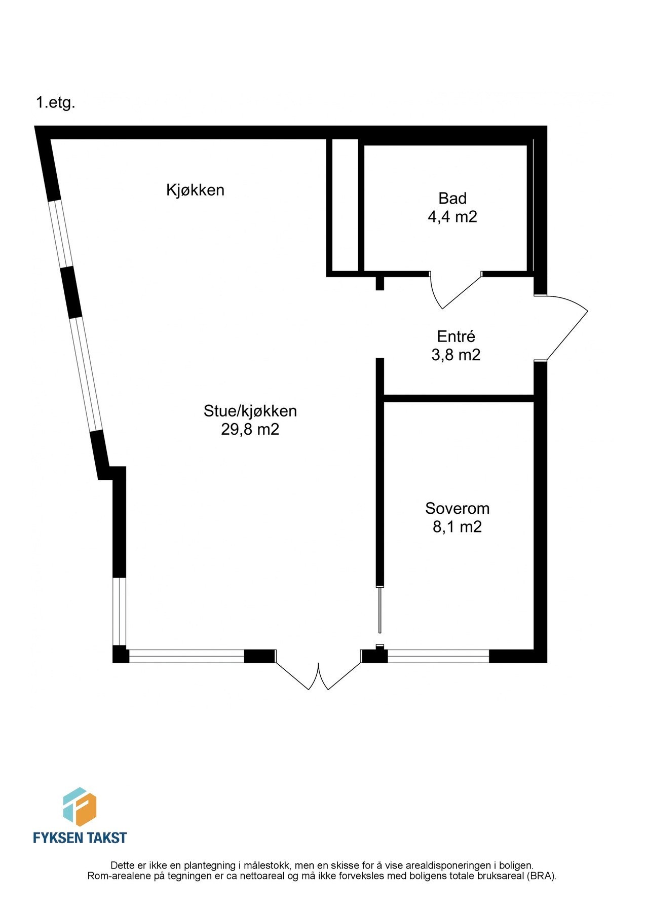 Ta en titt på planskissen og gjør deg kjent med romfordelingen! Galleribilde