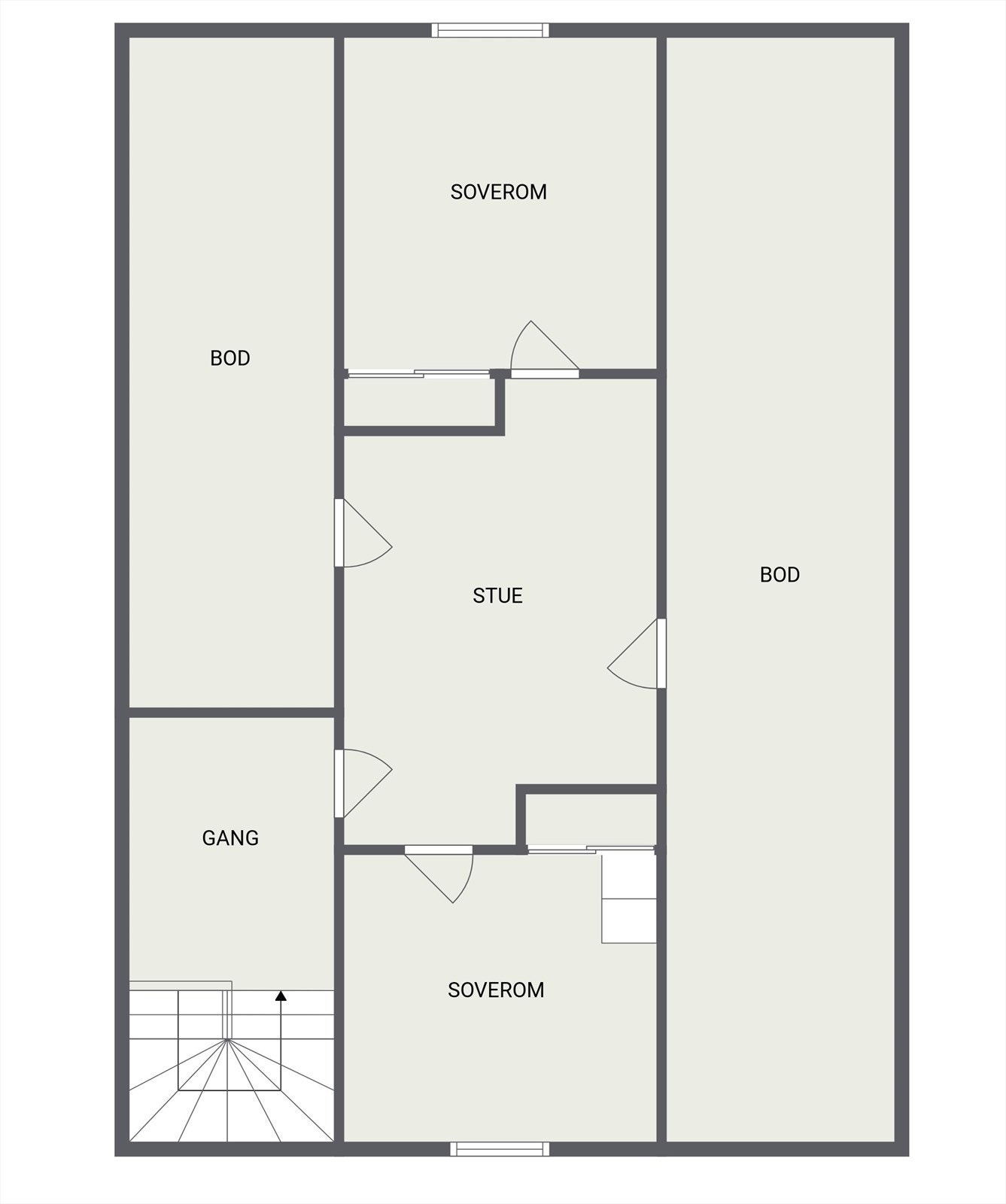 Plangtegning - loftsetasje Galleribilde