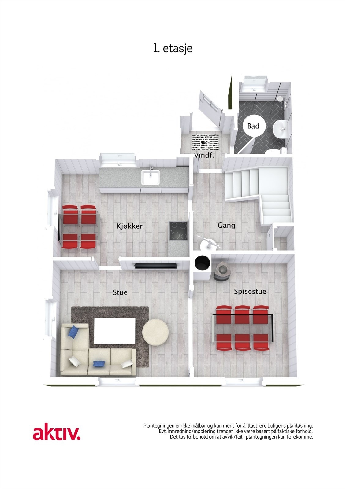 Plantegning 1.etasje Galleribilde