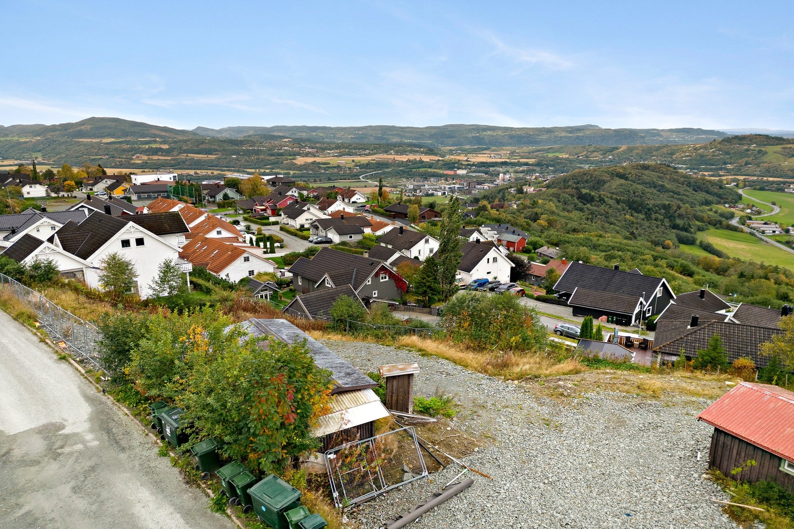 Fantastisk utsikt både mot Melhus sentrum og mot vest Galleribilde
