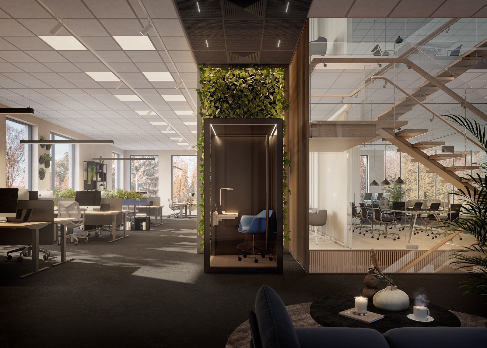 Illustrasjon interiør 2 etg. Galleribilde