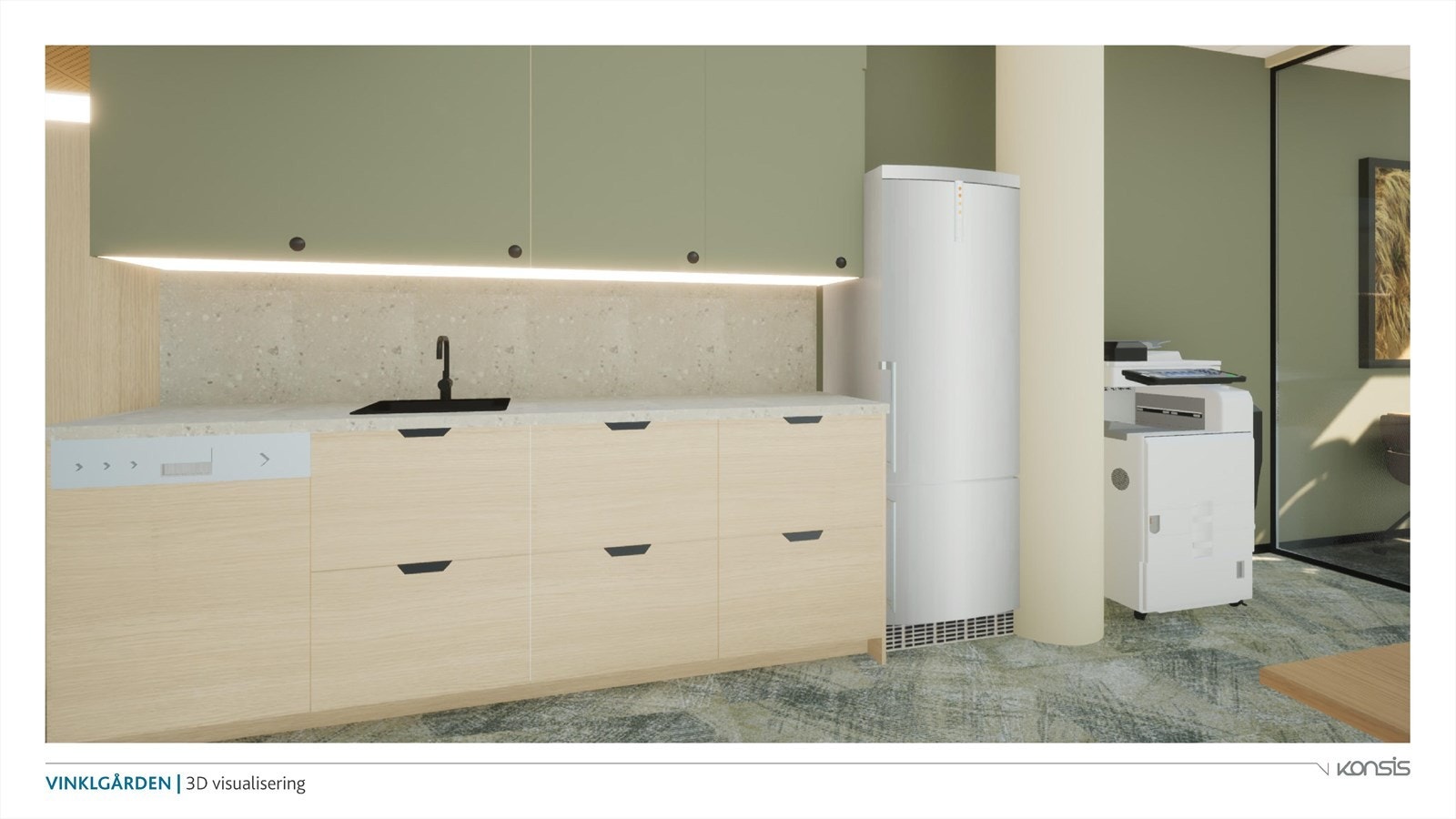 Illustrasjon - visualisering av næringslokaler Galleribilde