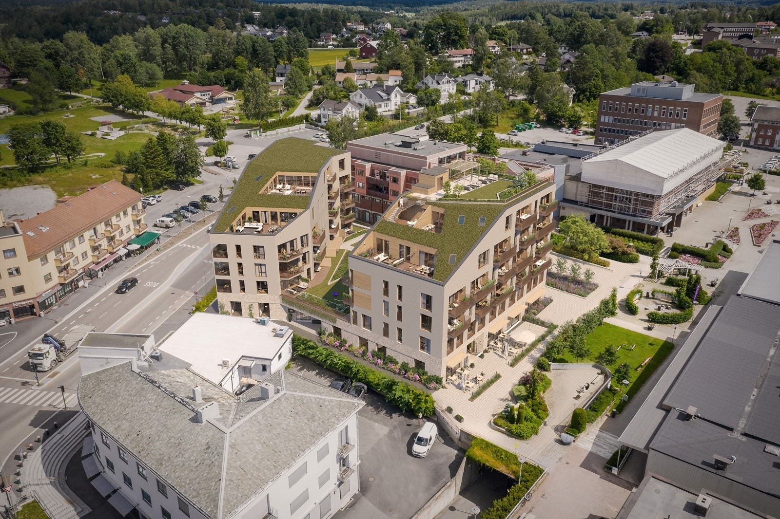 Vinklgården - nytt signalbygg i hjertet av Ski sentrum! Galleribilde